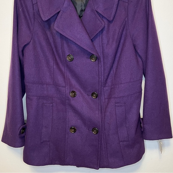 Relativity Women's Deep Purple Peacoat - Picture 12 of 15